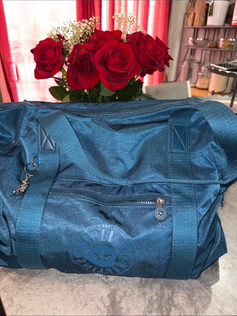 Kipling Teal Blue Men's Duffel Bag